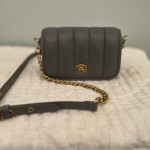 COACH bag leather gray